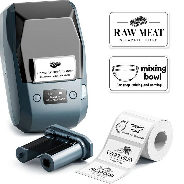 NIIMBOT M2 Thermal Transfer Label Maker for Commercial Kitchen & Food Prep