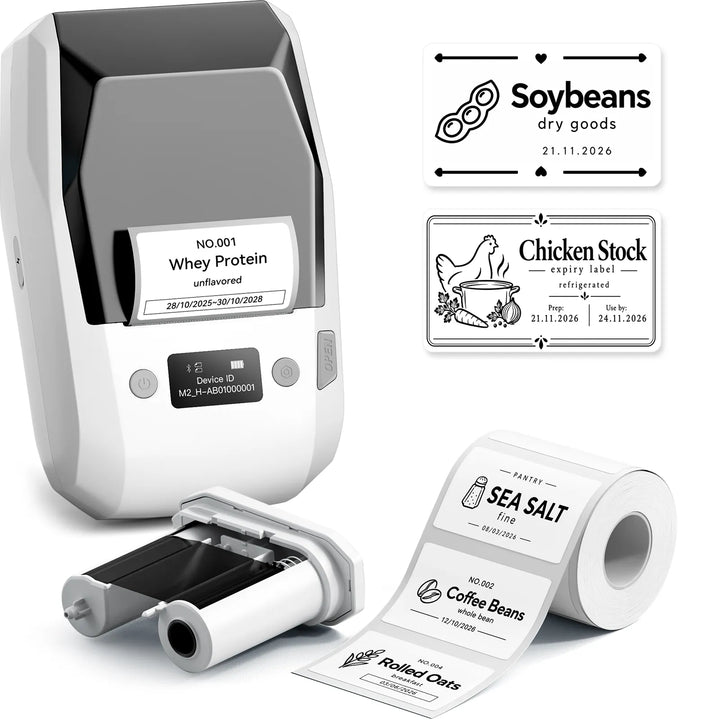 NIIMBOT M2 Thermal Transfer Label Maker for Commercial Kitchen & Food Prep