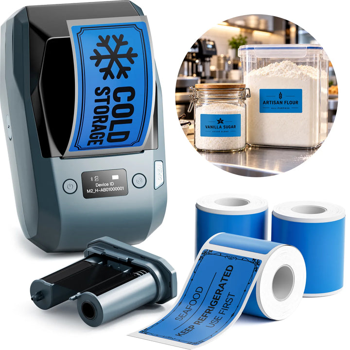 NIIMBOT M2 Thermal Transfer Label Maker for Commercial Kitchen & Food Prep
