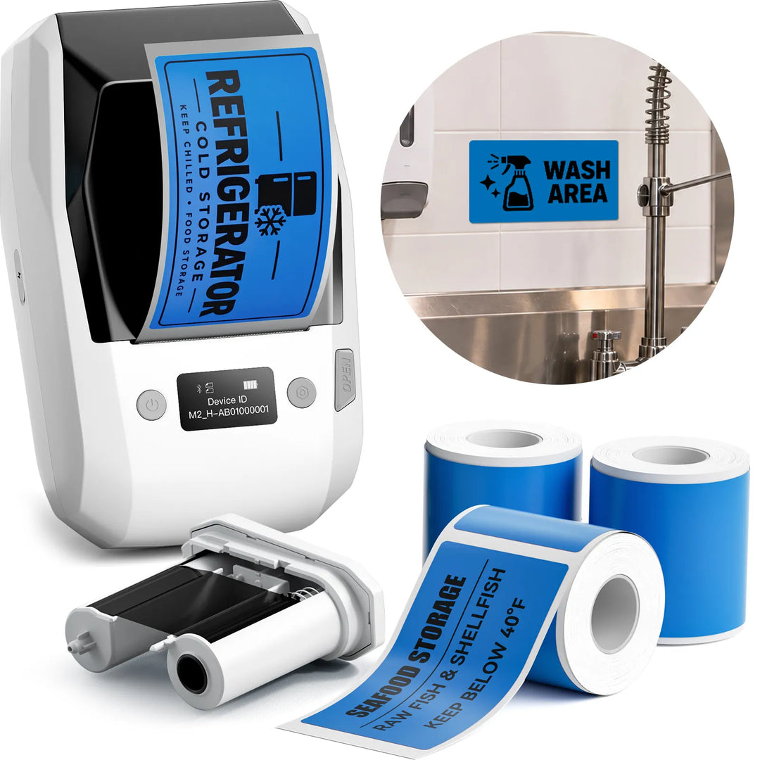 NIIMBOT M2 Thermal Transfer Label Maker for Commercial Kitchen & Food Prep