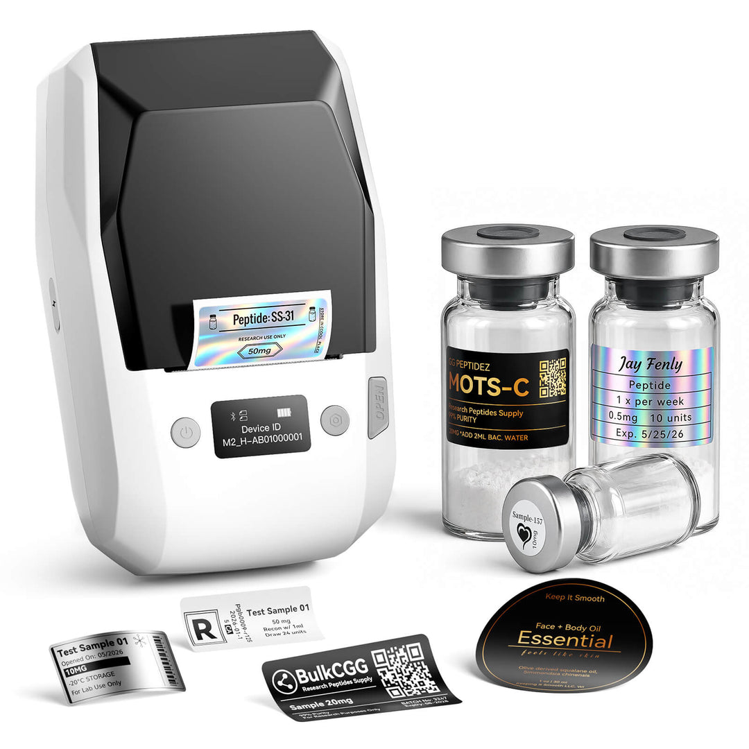 NIIMBOT M2 2-Inch Label Maker for Vial Bottle Labels, Lab Storage & Sample Organization