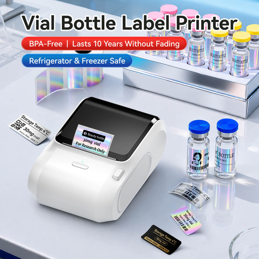 NIIMBOT M2 2-Inch Label Maker for Vial Bottle Labels, Lab Storage & Sample Organization
