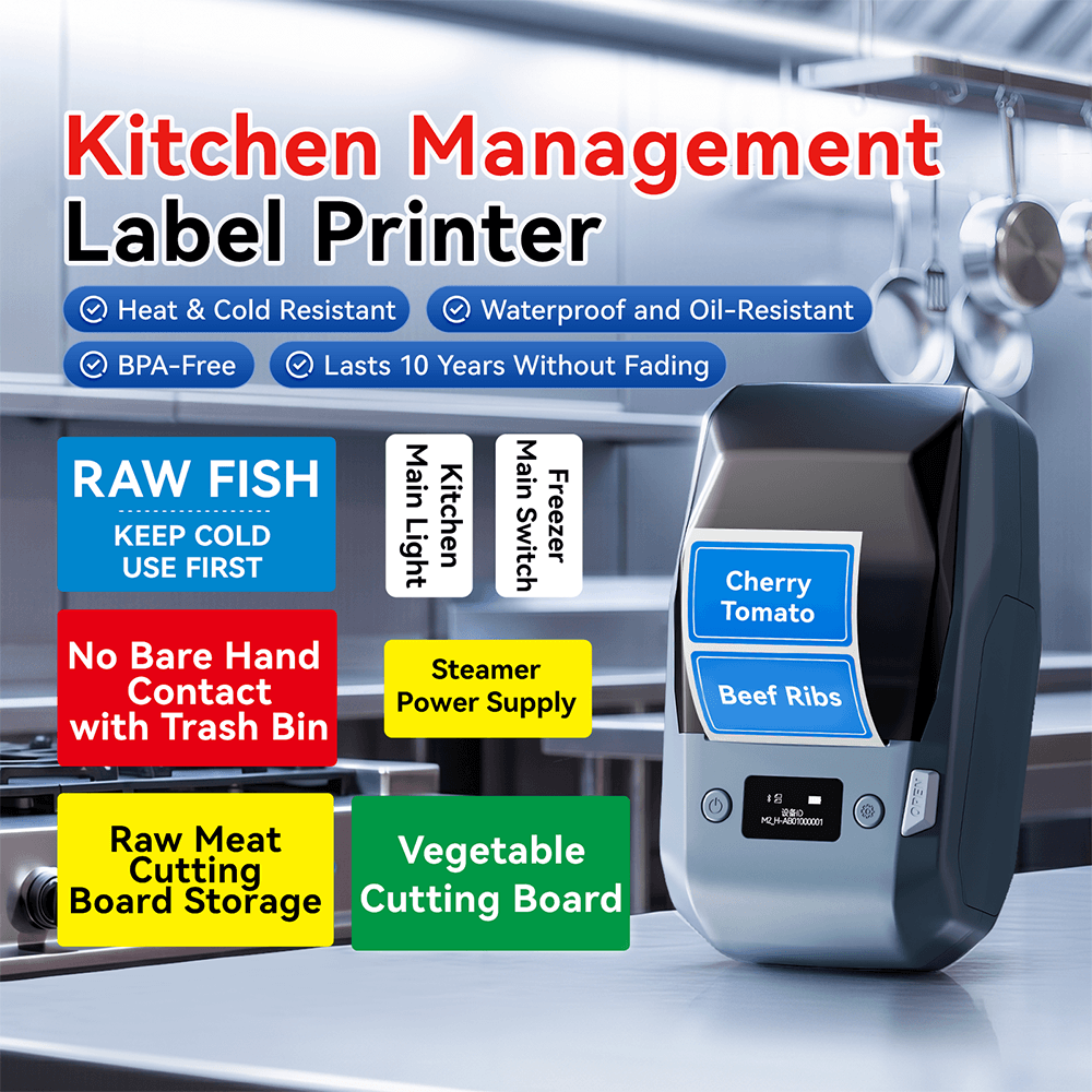 NIIMBOT M2 2-Inch Kitchen Label Maker for Food Prep, Storage & Kitchen Management