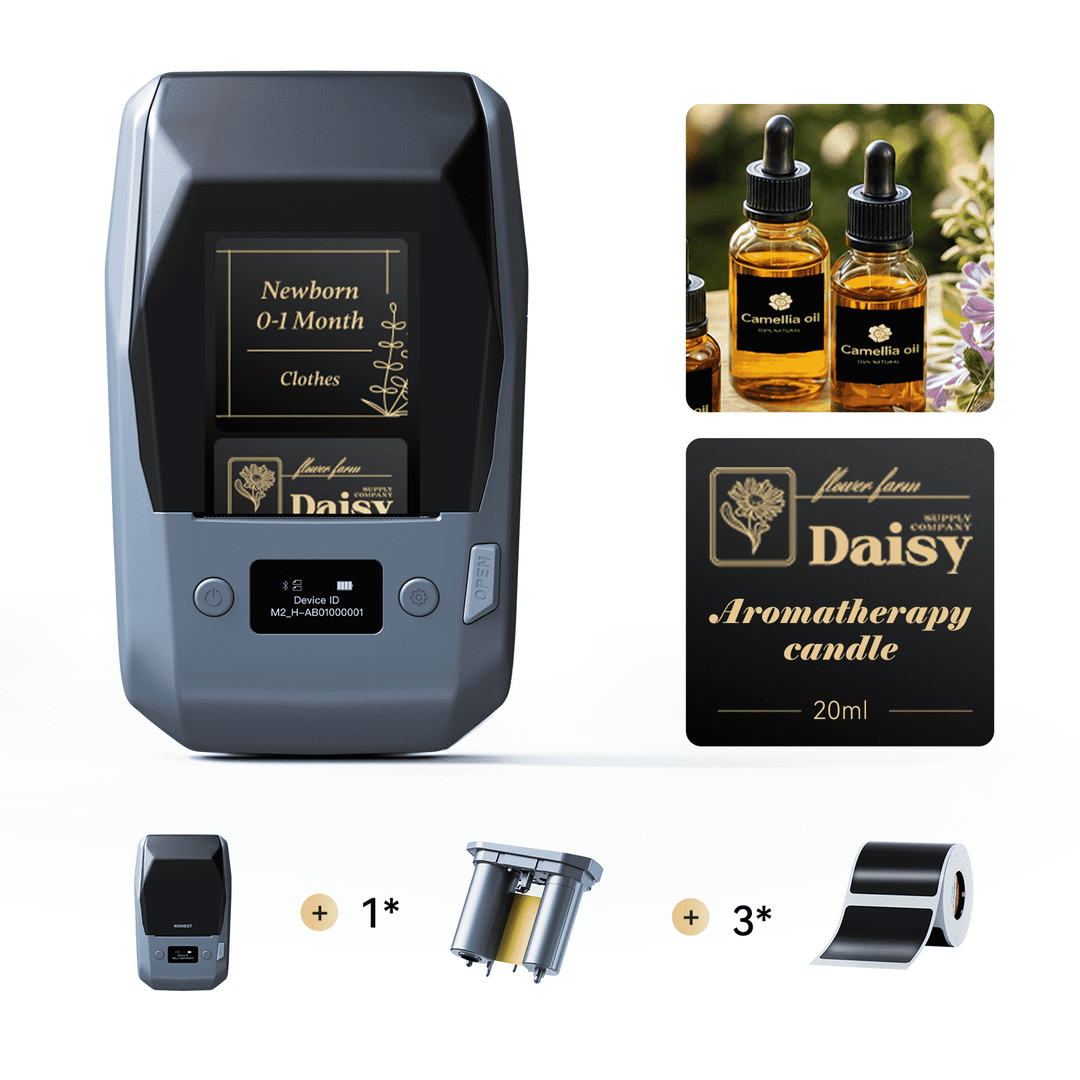 NIIMBOT M2 Vial Label Printer, Smart Color Printing with Phones & PC for Various Home Vial Bottles