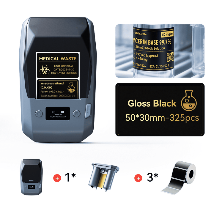 NIIMBOT M2 2-Inch Label Maker for Vial Bottle Labels, Lab Storage & Sample Organization
