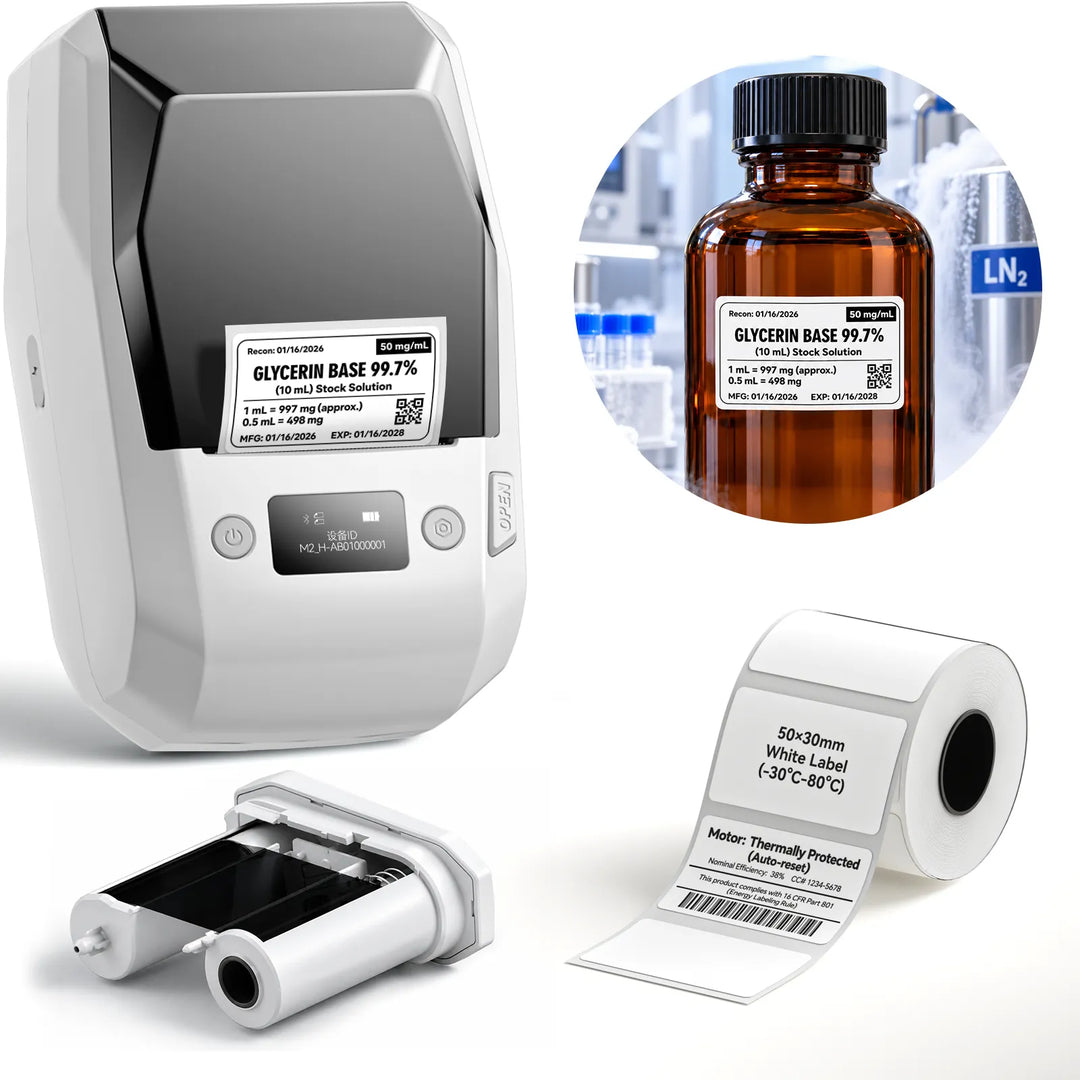 NIIMBOT M2 Liquid Nitrogen Label Printer – 300 DPI Thermal Transfer Printer