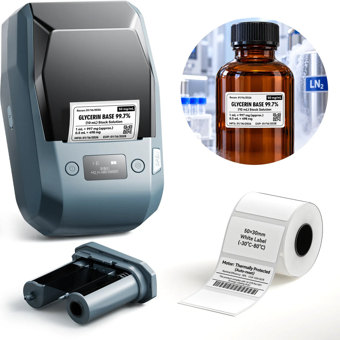 NIIMBOT M2 Liquid Nitrogen Label Printer – 300 DPI Thermal Transfer Printer