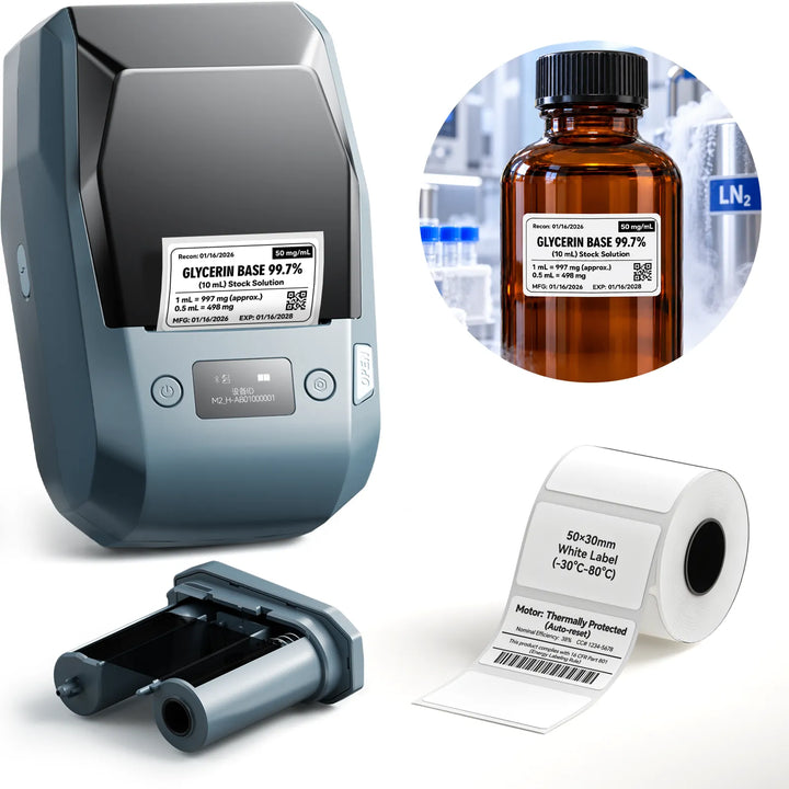 NIIMBOT M2 Liquid Nitrogen Label Printer – 300 DPI Thermal Transfer Printer