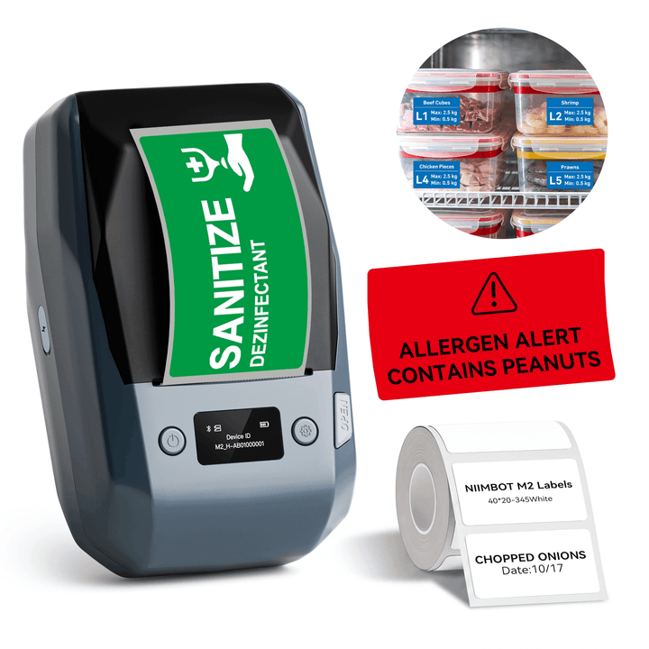 NIIMBOT M2 2-Inch Kitchen Label Maker for Food Prep, Storage & Kitchen Management