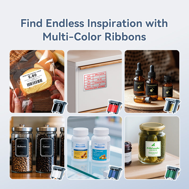 NIIMBOT M2 Thermal Transfer Label Maker, Smart Color Printing for Cosmetic Jars, Makeup Bottles & Beauty Price Tags