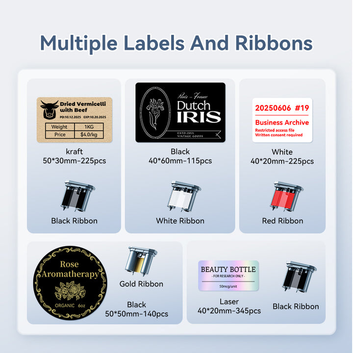NIIMBOT M2 Thermal Transfer Label Maker, Smart Color Printing for Cosmetic Jars, Makeup Bottles & Beauty Price Tags