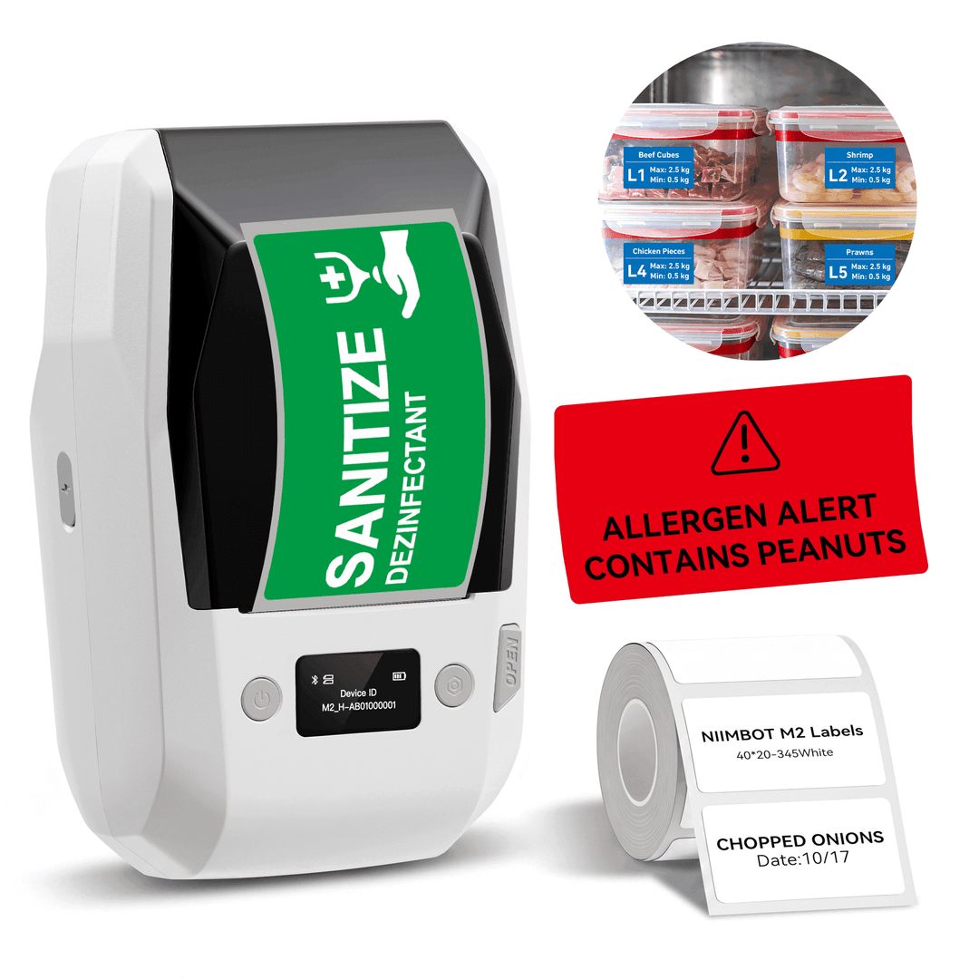 NIIMBOT M2 2-Inch Kitchen Label Maker for Food Prep, Storage & Kitchen Management