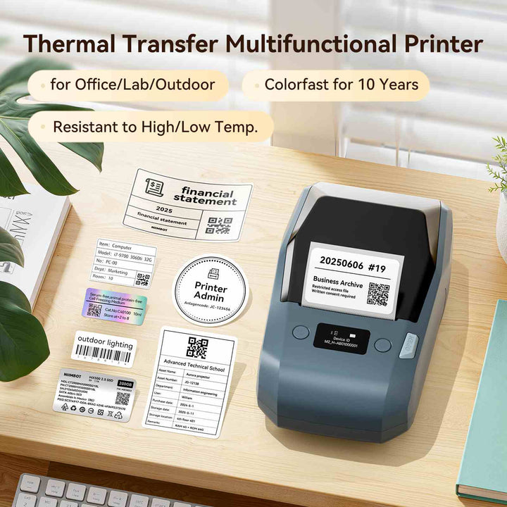 NIIMBOT M2 Thermal Transfer Label Maker, Smart Color Printing with Phones & PC for Office, Outdoor Equipment