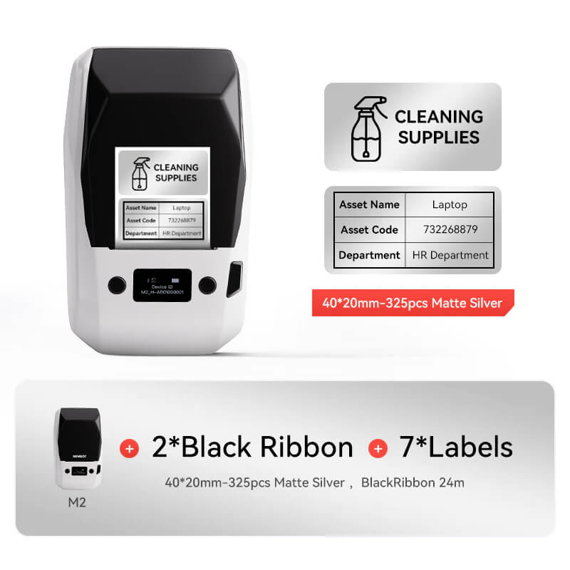 NIIMBOT M2 Thermal Transfer Label Maker, Smart Color Printing with Phones & PC for Office, Lab, Vial Bottle
