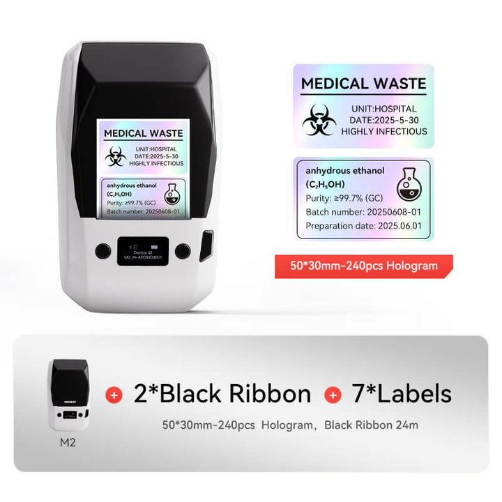 NIIMBOT M2 Thermal Transfer Label Maker, Smart Color Printing with Phones & PC for Office, Lab, Vial Bottle