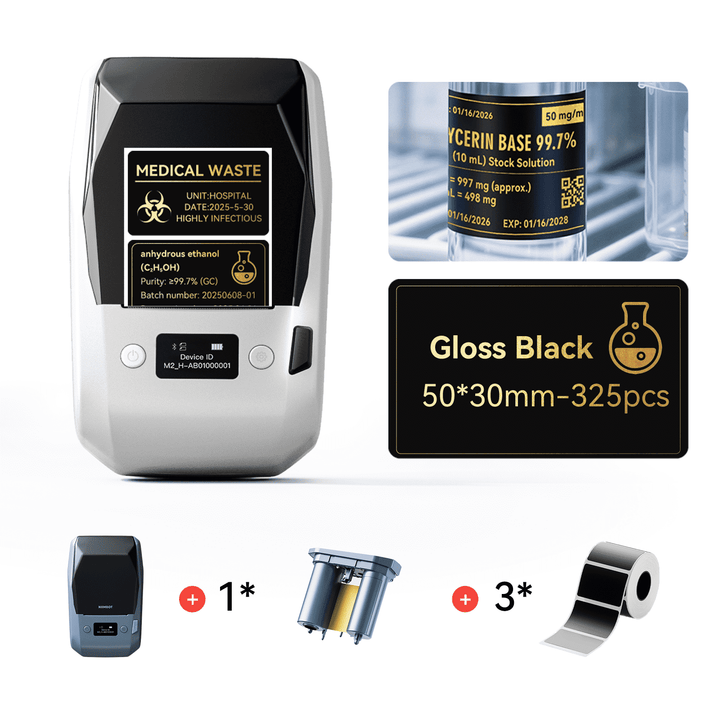 NIIMBOT M2 2-Inch Label Maker for Vial Bottle Labels, Lab Storage & Sample Organization