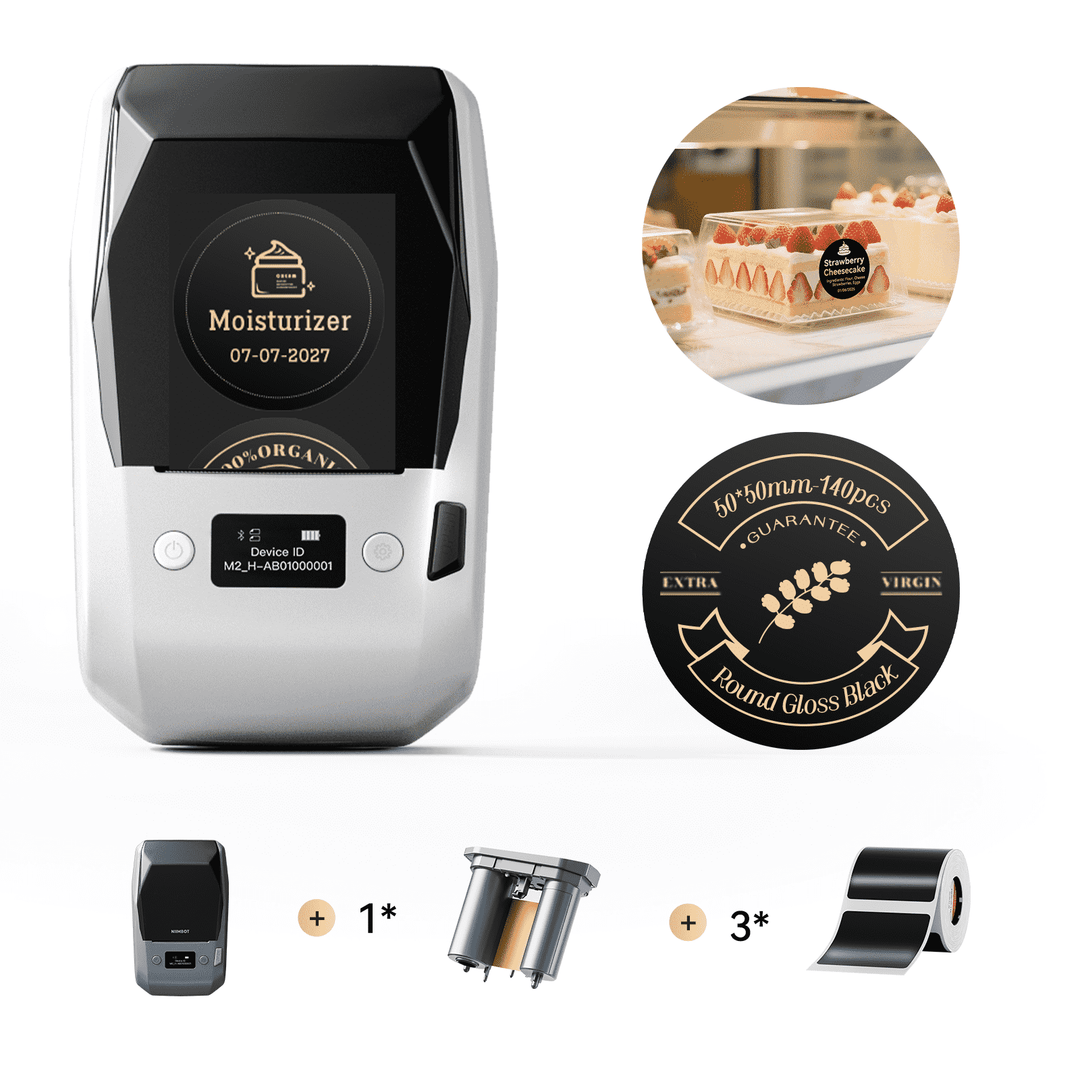 NIIMBOT M2 2-Inch Label Maker for Vial Bottle Labels, Lab Storage & Sample Organization