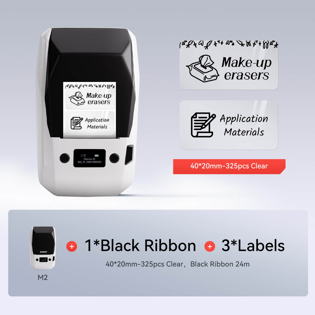 NIIMBOT M2 Thermal Transfer Label Maker, Smart Color Printing with Phones & PC for Office, Lab, Vial Bottle
