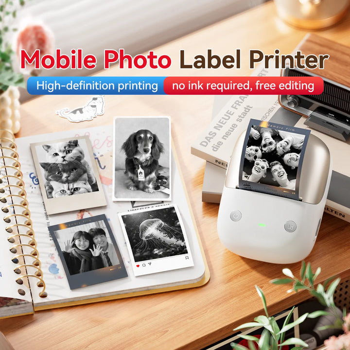 NIIMBOT B2 Pro Photo Maker-Maschine, 300 DPI High Definition, tragbarer Thermo-Pohoto-Drucker mit lustiger APP für Fotos, Scrapbook, Zuhause