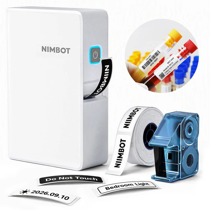NIIMBOT N1 Liquid Nitrogen Label Printer, Thermal Transfer for -196°C Research, Lab, Biomedicine, Food and Cold-chain Use