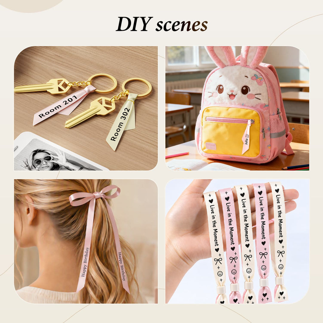 NIIMBOT N1 Satin Ribbon, Only for N1 Label Maker, suit for Gift, Wedding, Party, Craft Wrapping, DIY