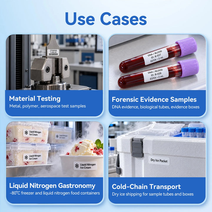 NIIMBOT Liquid Nitrogen Label Stickers for N1,  -196°C Low Temperature Resistant