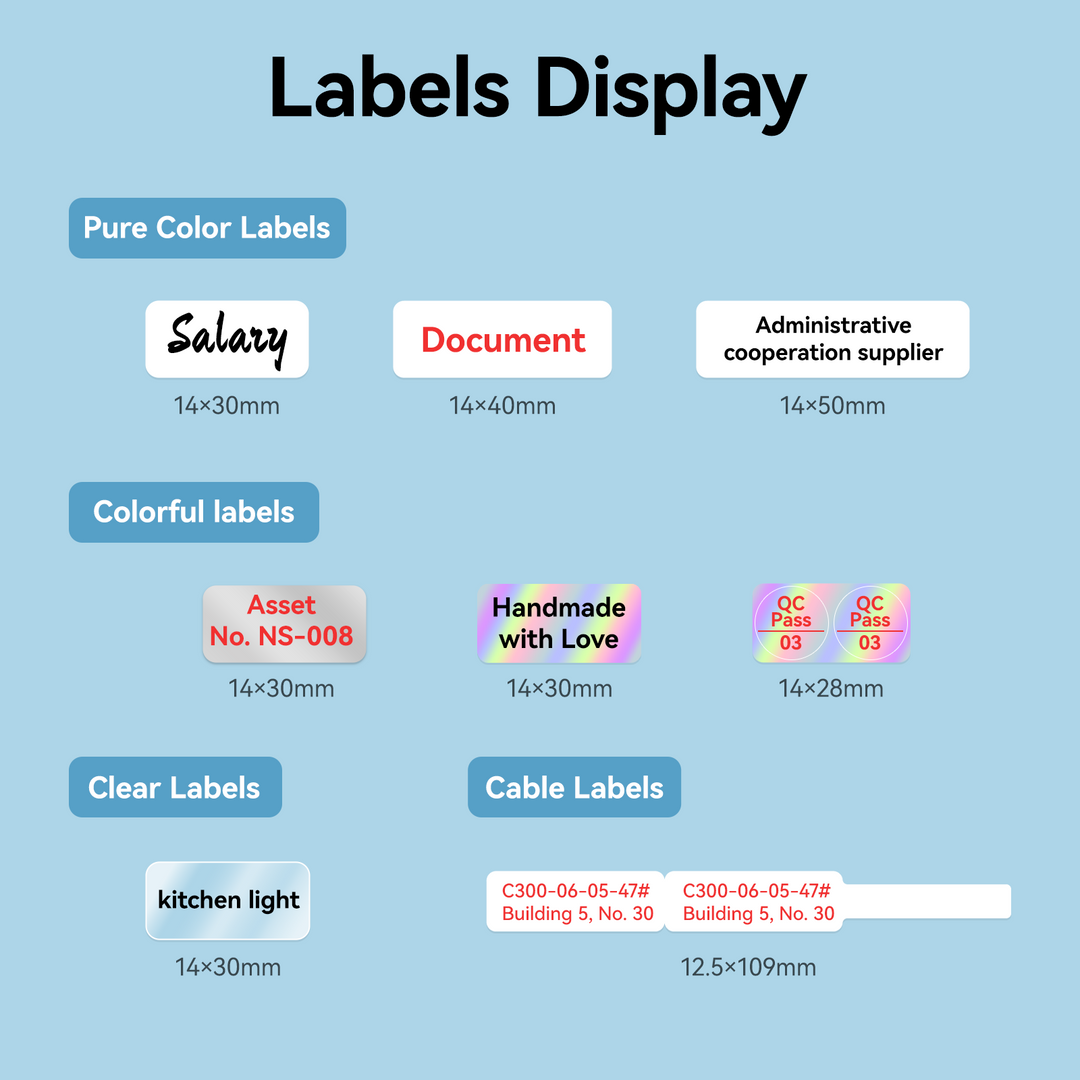 NIIMBOT N1 0.5 Inch Thermal Transfer Portable Bluetooth Label Maker