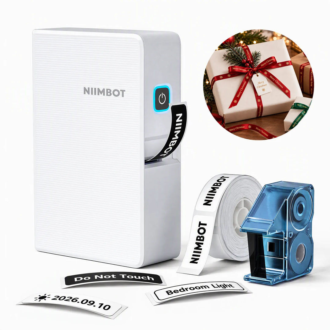 Niimbot N1 Smart Bluetooth Label Maker Machine, Handheld Thermal Transfer Printer for Gift Wrapping Ribbon, Home Storage Labels, Office Files, Jewelry Tags