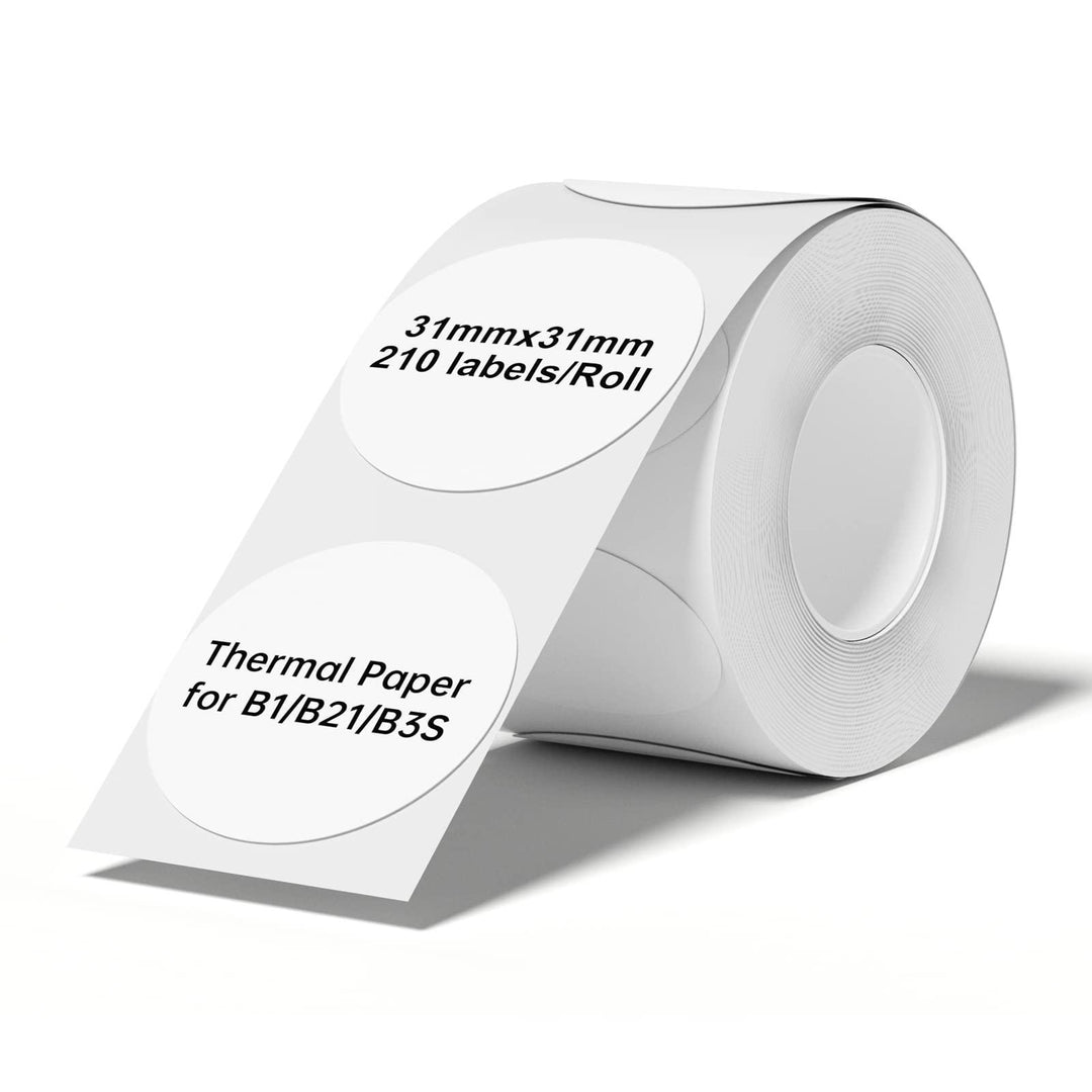 NIIMBOT Round Label Tape for B21, B1, B3S, Crisp and Versatile Labeling Solution - NIIMBOT