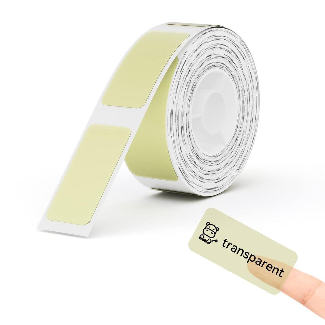 NIIMBOT Transparent Label Tape for D11, D110, D101, Clear and Versatile Labeling Solution - NIIMBOT