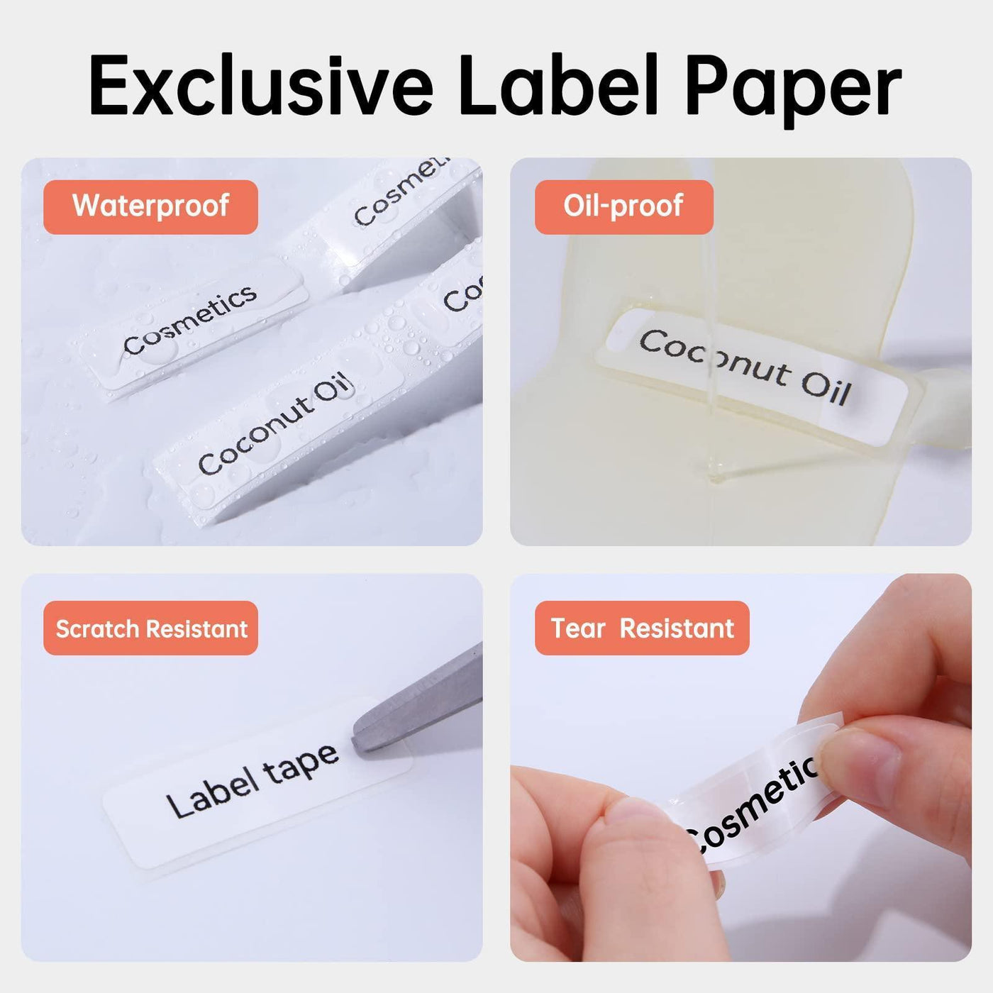 NIIMBOT Thermal Label Maker Paper White Stickers Waterproof for D11 ...