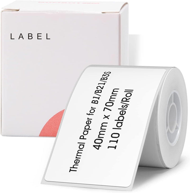 NIIMBOT White Label Tape for B21, B1, B3S, Simplify Organization and Labeling - NIIMBOT