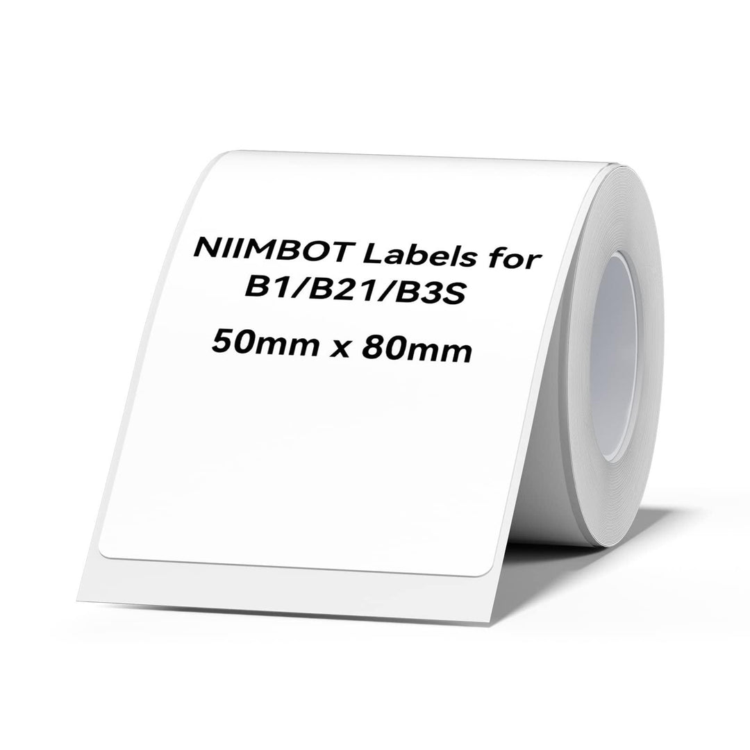 NIIMBOT White Label Tape for B21, B1, B3S, Simplify Organization and Labeling - NIIMBOT