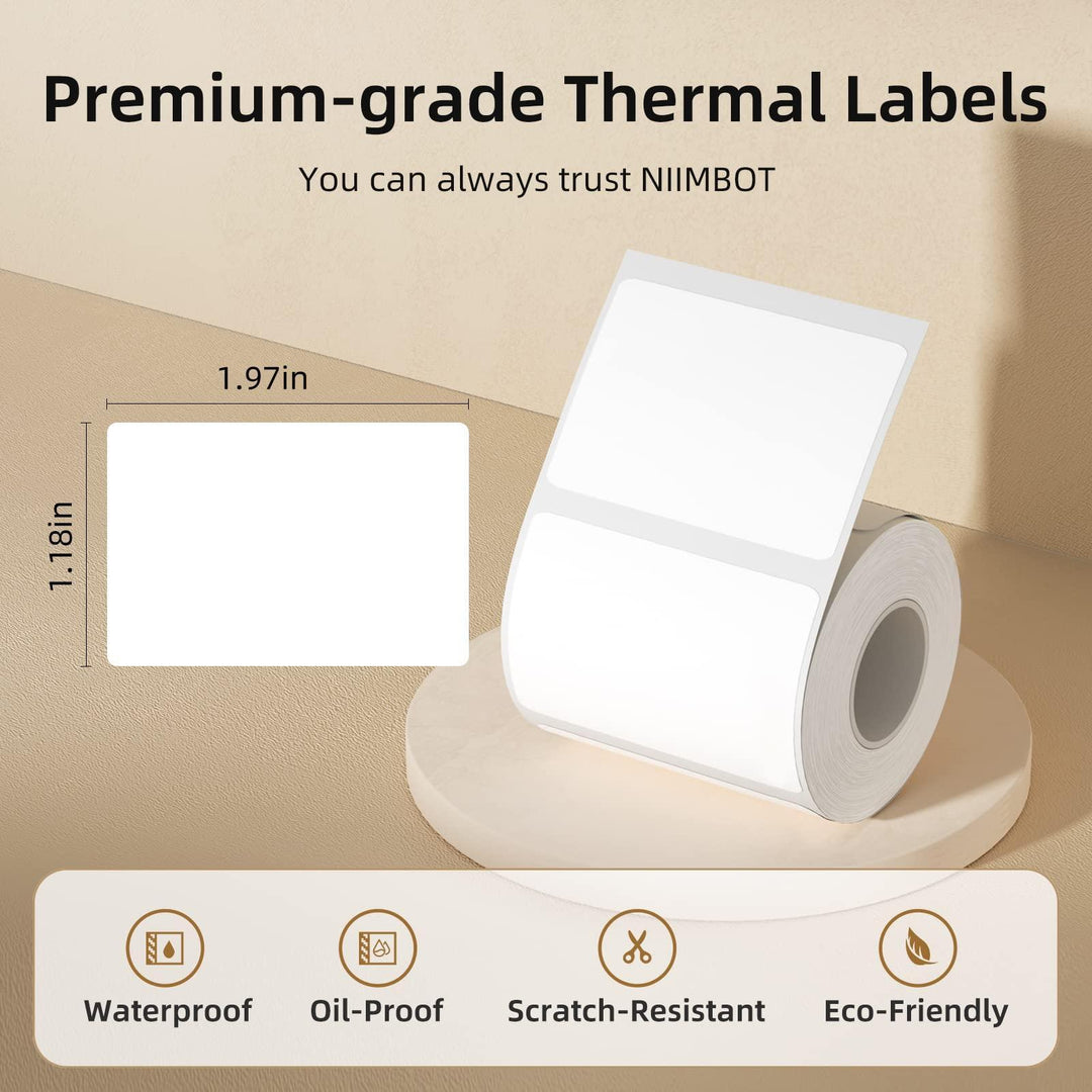 NIIMBOT Label 1.97" x 1.18"-230pcs(50×30 mm) for B1/B21/B3S - NIIMBOT