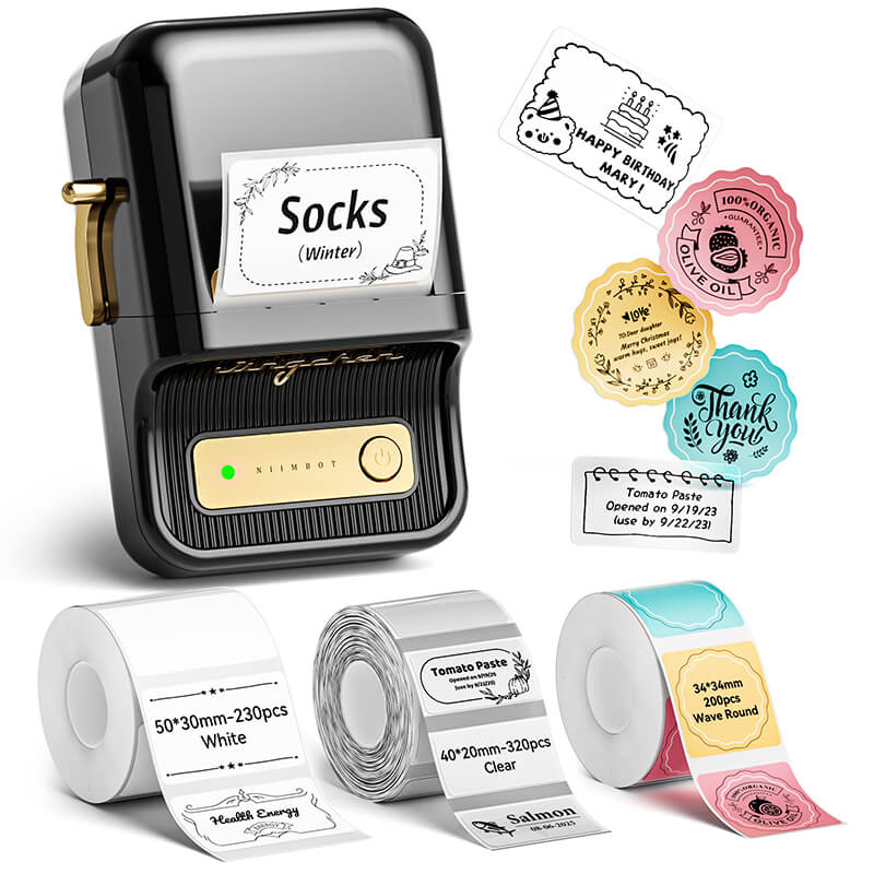 NIIMBOT B21 Pro 300dpi Label Printer, Photo Printing, Bluetooth Connection for Home, Business, Office