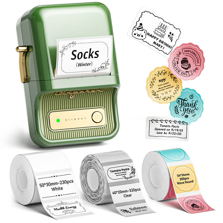 NIIMBOT B21 Pro 300dpi Label Printer, Photo Printing, Bluetooth Connection for Home, Business, Office