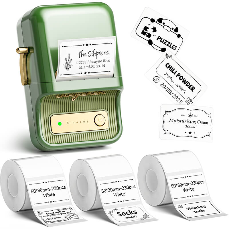 NIIMBOT B21 Pro 300dpi Label Printer, Photo Printing, Bluetooth Connection for Home, Business, Office