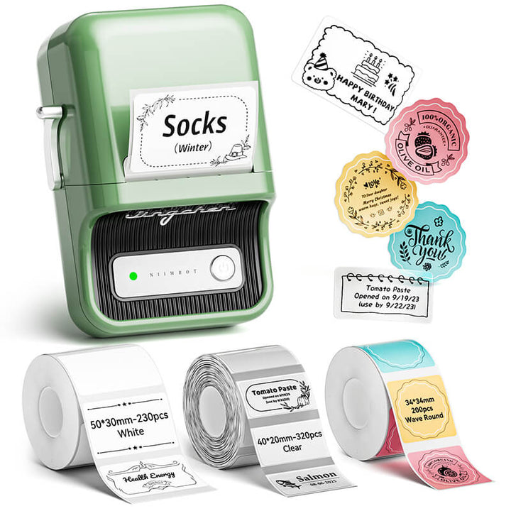 NIIMBOT B21 Pro 300dpi Label Printer, Photo Printing, Bluetooth Connection for Home, Business, Office