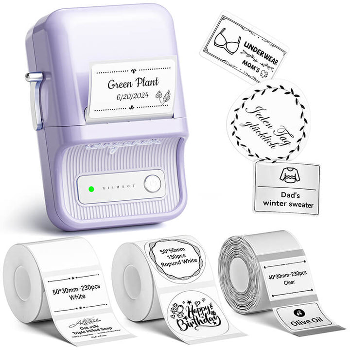 NIIMBOT B21 Pro 300dpi Label Printer, Photo Printing, Bluetooth Connection for Home, Business, Office