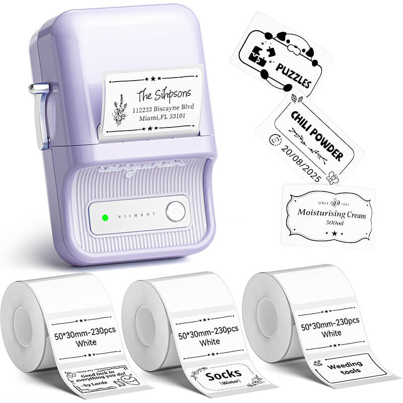 NIIMBOT B21 Pro 300dpi Label Printer, Photo Printing, Bluetooth Connection for Home, Business, Office