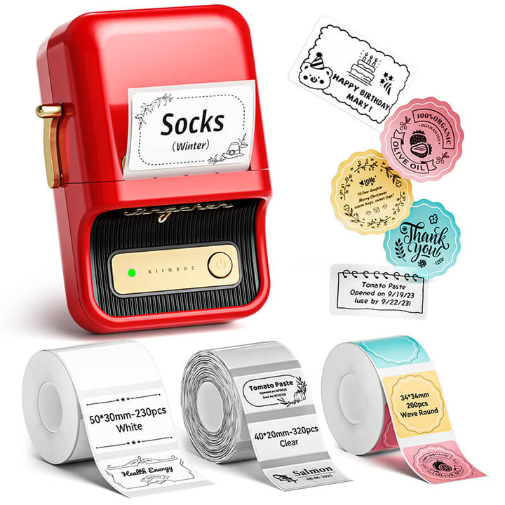 NIIMBOT B21 Pro 300dpi Label Printer, Photo Printing, Bluetooth Connection for Home, Business, Office