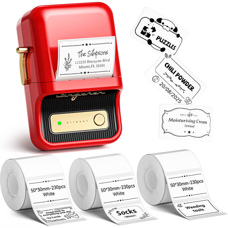 NIIMBOT B21 Pro 300dpi Label Printer, Photo Printing, Bluetooth Connection for Home, Business, Office