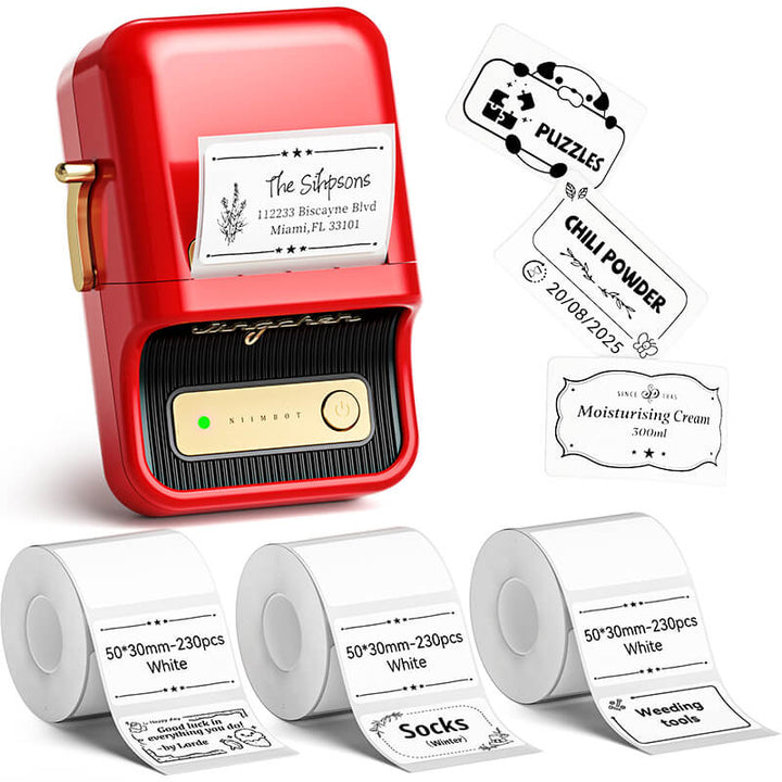 NIIMBOT B21 Pro 300dpi Label Printer, Photo Printing, Bluetooth Connection for Home, Business, Office