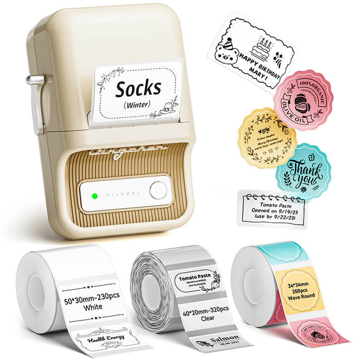 NIIMBOT B21 Pro 300dpi Label Printer, Photo Printing, Bluetooth Connection for Home, Business, Office