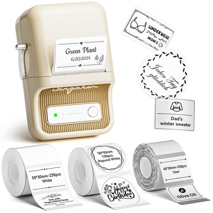 NIIMBOT B21 Pro 300dpi Label Printer, Photo Printing, Bluetooth Connection for Home, Business, Office