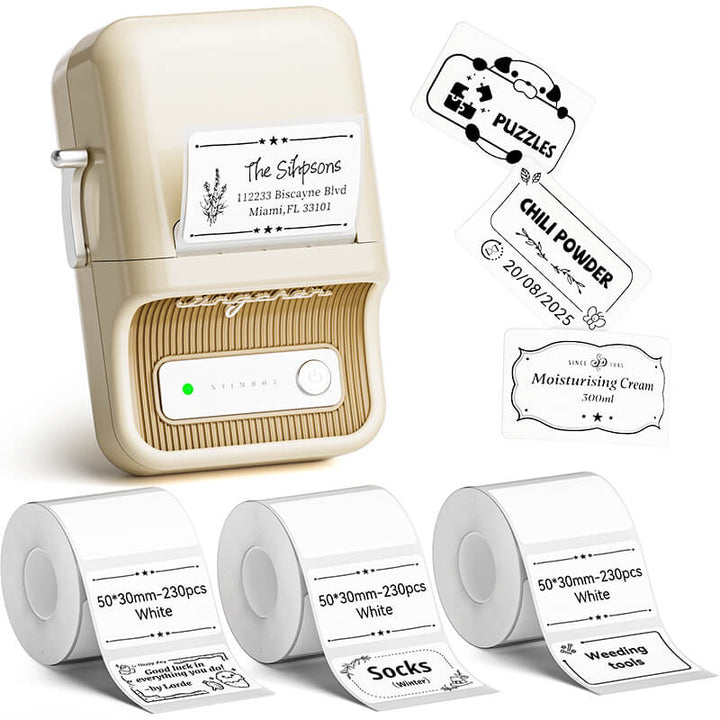 NIIMBOT B21 Pro 300dpi Label Printer, Photo Printing, Bluetooth Connection for Home, Business, Office