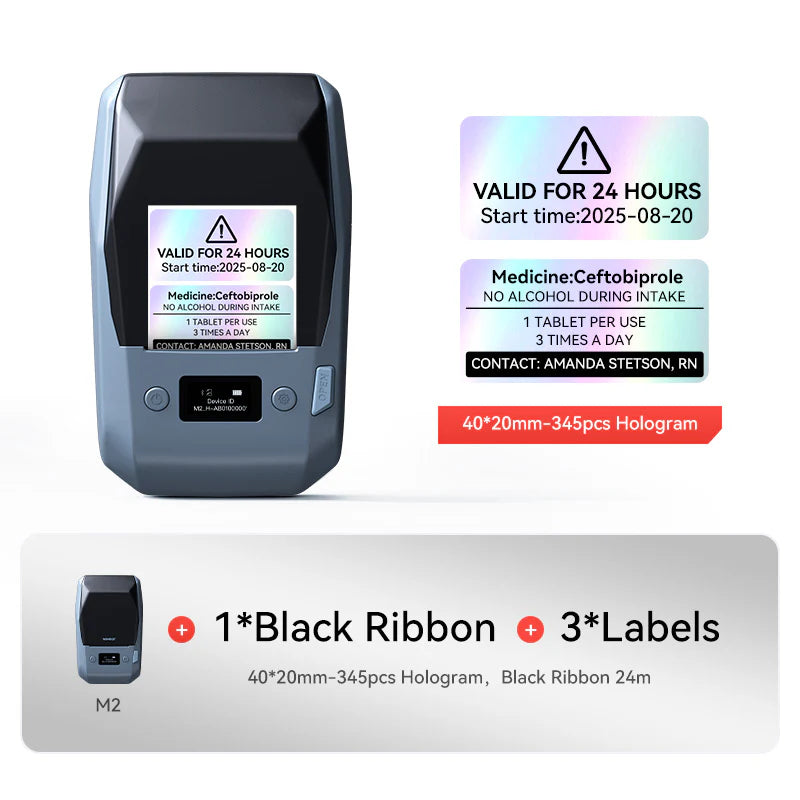 NIIMBOT M2 Thermal Transfer Label Maker, Smart Color Printing for Cosmetic Jars, Makeup Bottles & Beauty Price Tags