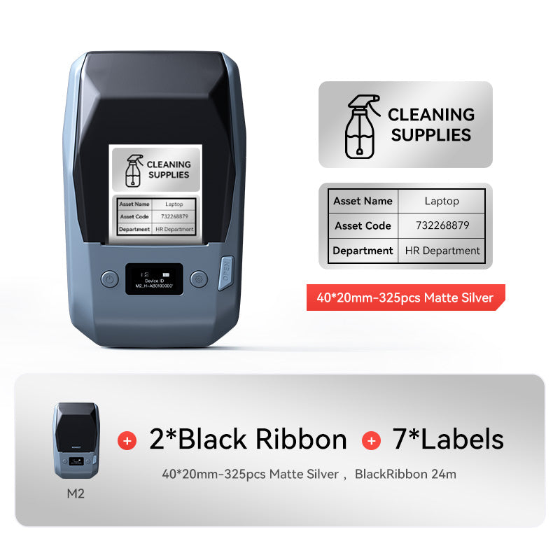 NIIMBOT M2 Thermal Transfer Label Maker, Smart Color Printing with Phones & PC for Office, Outdoor Equipment