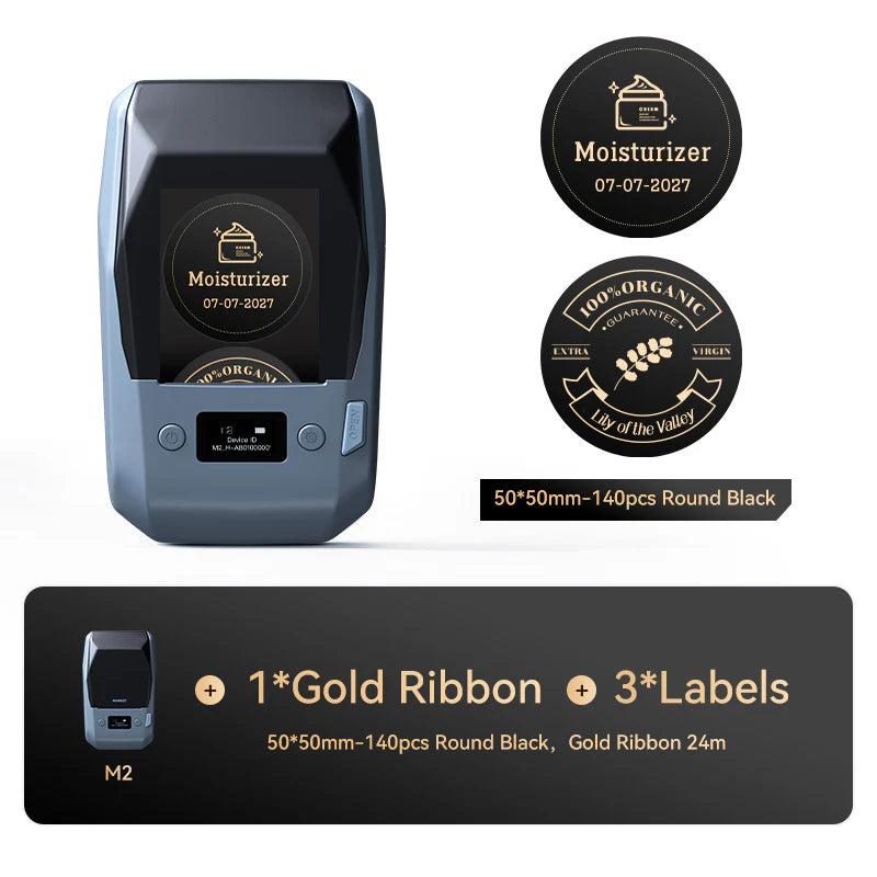 NIIMBOT M2 Thermal Transfer Label Maker, Smart Color Printing for Cosmetic Jars, Makeup Bottles & Beauty Price Tags