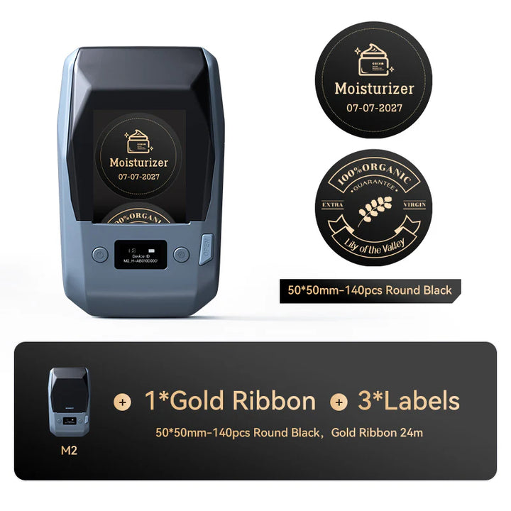 NIIMBOT M2 Thermal Transfer Label Maker, Smart Color Printing for Cosmetic Jars, Makeup Bottles & Beauty Price Tags